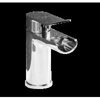 azure basin mixer tap with push waste