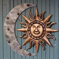 Aztec Sun & Moon Metal Wall Art by Gardman