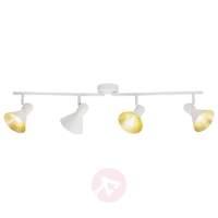 Aztekas four-bulb ceiling spotlight, white/gold