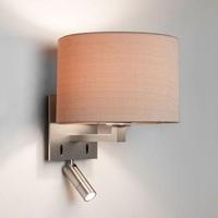 azumi 7465 azumi wall light in matt nickel fitting only