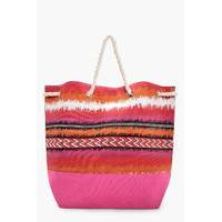 Aztec Duffle Beach Bag - pink