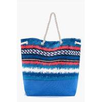 Aztec Duffle Beach Bag - blue