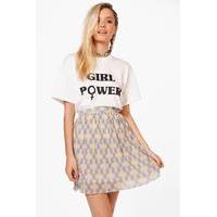 Aztec Print Skirt - yellow