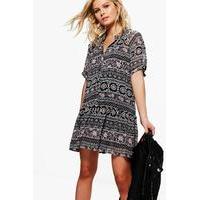 Aztec Dress - black