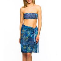 Azure Tan Through Beach Sarong