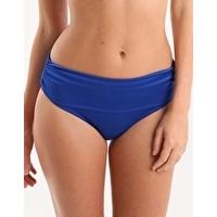 Azure Fold Over Ruched Brief - Deep Blue