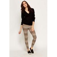 Aztec Print Contrast Leggings