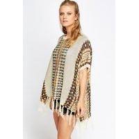 aztec knitted poncho