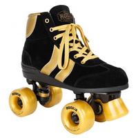 B-Stock Rookie Authentic V2 Quad Roller Skates - Black/Gold UK 6