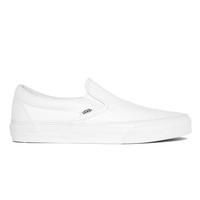 b stock vans classic slip on shoes true white size uk 8 box damage