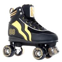 B-Stock Rio Roller Varsity Quad Skates - Black/Gold - Junior UK 13 (box damage)