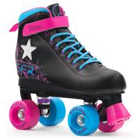 B-Stock SFR Vision II Lights Quad Roller Skates - Black/Pink/Blue UK 1 (Cosmetic Damage)