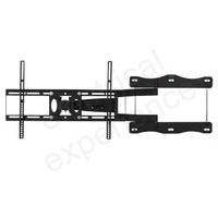 B-Tech BTV514 Ventry Ultra-Slim Double Arm Wall Mount with Tilt and Swivel for Screens Up To 52 Inches, Quick and Simple 3 Step Installation