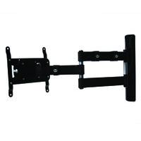 B-Tech BT7515 (BT-7515) Double Arm Flat Screen Wall Mount with Tilt and Swivel For TV Screens Up To 42 Inches, CLIPLOGIC cable management, Full Mount Mo