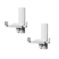 B-Tech BT77 - Ultragrip ProTM Side Clamping Loudspeaker Wall Mounts with Tilt and Swivel - Finished in White