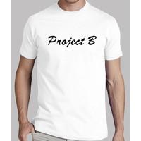 b simple white t project