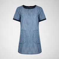 b luzula denim shift dress