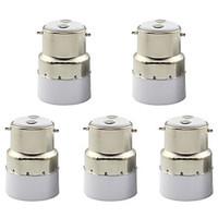 B22 to E14 Small Screw Adapter Converter Socket for Lamp Lights Bulb (5 Pieces)