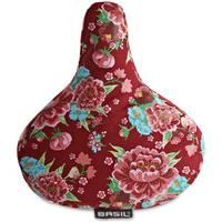 Basil Bloom Saddle Cover Scarlet Red