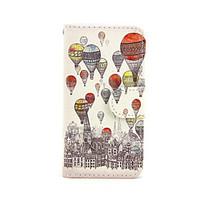 Balloon Flowers Pattern PU Leather Full Body Case with Card Slot and Stand for iPhone 5C