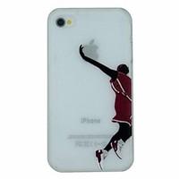Basketball Series of Slam Dunk Pattern PC Hard Transparent Back Cover Case for iPhone 4/4S