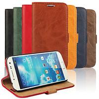 Bark Grain PU Leather Full Body Cover with Stand and Case for Samsung Galaxy S4 I9500