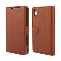 Bark Grain Wallet Card PU Case with Stand for Sony Xperia Z2(Assorted Colors)
