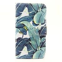 Banana Leaf Pattern PU Leather Full Body Case with Stand and Card Slot for Wiko Lenny 2 Lenny 3 Sunset 2