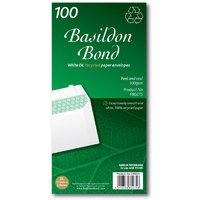 BASILDON BOND DL WLT 100G WHITE PK100