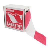 BARRIER TAPE DISP 72MMX500M RD/WHT PLYTH