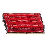 ballistix sport lt red 64gb 4x16gb ddr4 2666 12v dimm memory