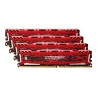 Ballistix Sport LT Red 32GB (4x8GB) DDR4-2666 1.2V DIMM Memory