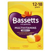 Bassetts Multivitamin + Omega-3 12-18 Years Citrus Flavour 30 Vitamins