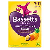 Bassetts Multivitamins 7-11 Years Tropical Plus Omega-3 Soft Chewies 30