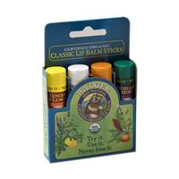 badger balm classic lip balm blue gift set 4 x 42g