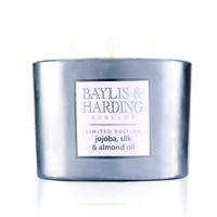 Baylis & Harding Jojoba Silk & Almond Oil Silver Candle