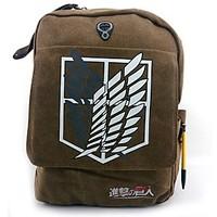 Bag Inspired by Attack on Titan Cosplay Anime Cosplay Accessories Bag / Backpack Brown Canvas / Nylon Male