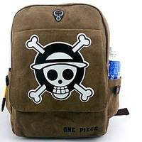 Bag Inspired by One Piece Cosplay Anime Cosplay Accessories Bag / Backpack Brown Canvas / Nylon Male