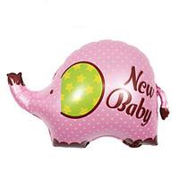 Balloons Elephant Animal Aluminium Pink 5 to 7 Years