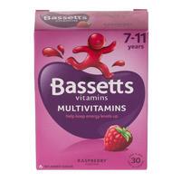 Bassetts Multivitamins 7-11 Years Multivitamins Raspberry 30 Packs