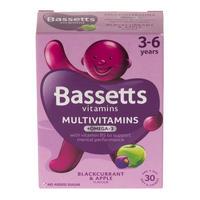 Bassetts Multivitamin Soft & Chewies 3-6 Years Omega 3 B & A 30 Pack