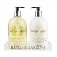 Baylis and Harding Hand Wash and Lotion Set with Stand 2x 500ml Mandarin and