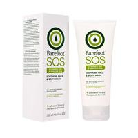 barefoot sos soothing face body wash 200ml