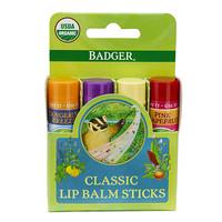 Badger Balm Classic Lipcare Kit Green (x 4 lip balms)