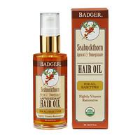 Badger Seabuckthorn Hair Oil - Overnight Restorative Treatment For ...