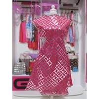 Barbie Fashions Pink Geo Print Dress