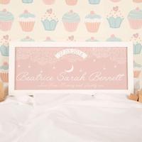 Baby Pink Starry Sky Name Frame