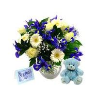 Baby Boy Flower Gift Set