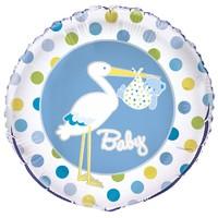 Baby Boy Stork Party Foil Balloon