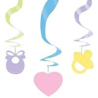 baby shower hanging swirl decorations